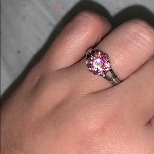 Pink flower ring
